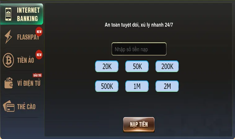 Quy Trình Nạp Tiền Vào Tài Khoản Cực Kỳ Đơn Giản